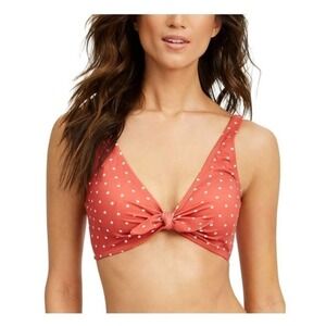Sundazed Swimsuit Top Terracotta Red Polka Dot 32 B